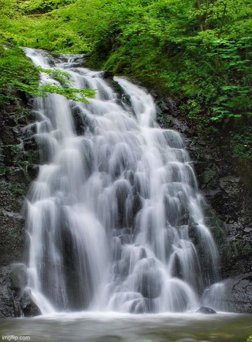 Waterfall | image tagged in waterfall,county antrim,little gem | made w/ Imgflip meme maker