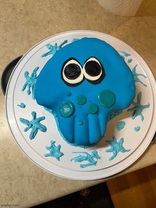 W o o m y c a k e | image tagged in splatoon,cake | made w/ Imgflip meme maker