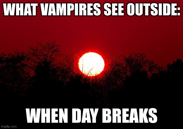 SCP-001. WDB | WHAT VAMPIRES SEE OUTSIDE:; WHEN DAY BREAKS | image tagged in scp-001 wdb | made w/ Imgflip meme maker