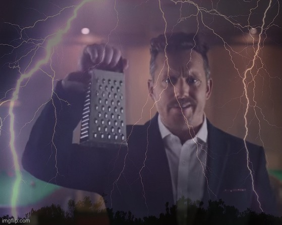 image tagged in manscaped cheese grater,thunderstorm | made w/ Imgflip meme maker