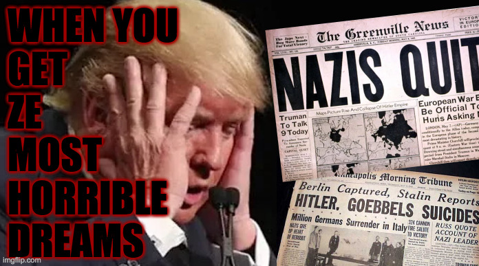 History repeats itself for a reason. | WHEN YOU
GET
ZE
MOST
HORRIBLE
DREAMS | image tagged in memes,trumps,dreams,history | made w/ Imgflip meme maker