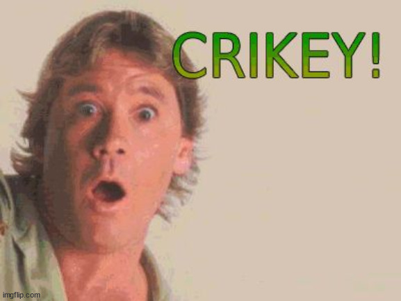 Crikey | image tagged in crikey | made w/ Imgflip meme maker