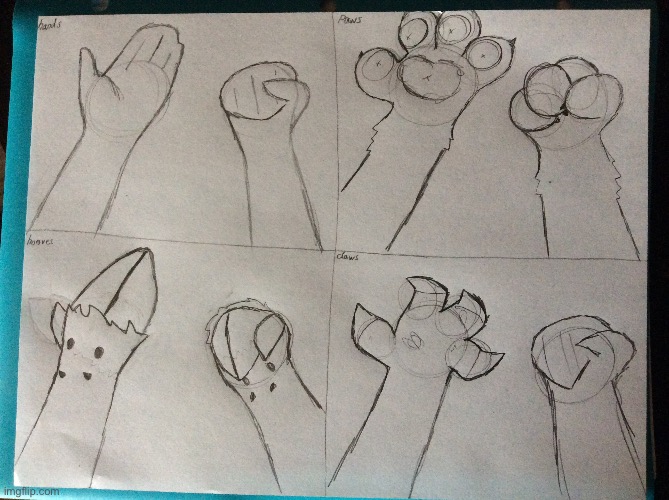 How I draw different hands.... grabber thingies. | made w/ Imgflip meme maker