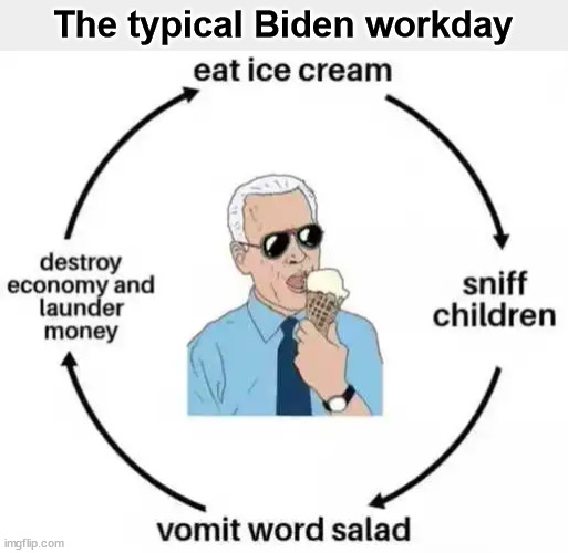 The typical Biden workday | made w/ Imgflip meme maker