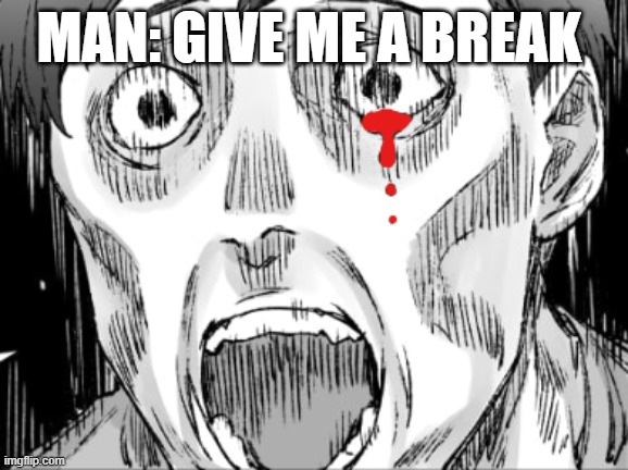 Give me a break | MAN: GIVE ME A BREAK | image tagged in funny | made w/ Imgflip meme maker