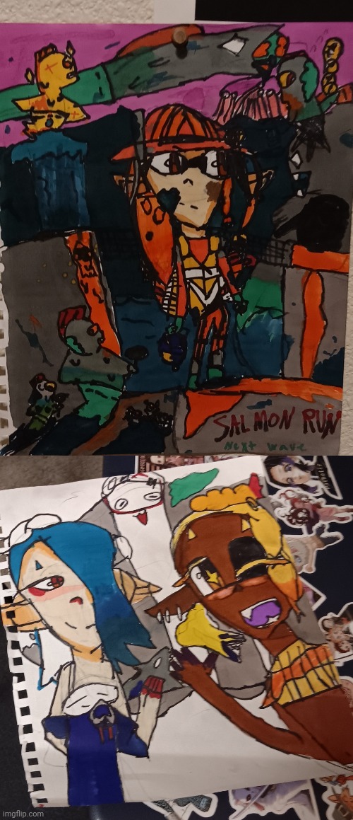 Splatoon 3 art! | image tagged in splatoon 3,salmon run,art | made w/ Imgflip meme maker