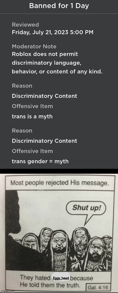 Yes I'm transphobic (and proud) | Eggy_head | made w/ Imgflip meme maker