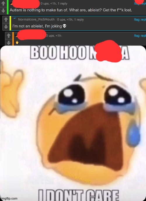 image tagged in boo hoo i don't care | made w/ Imgflip meme maker