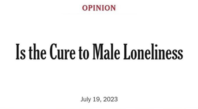 Cure to Male Loneliness Blank Meme Template