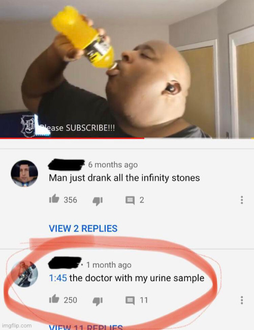 #2,688 | image tagged in comments,cursed,bottle,drinks,thanos infinity stones,urine | made w/ Imgflip meme maker