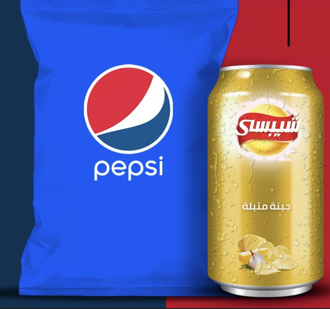 High Quality Can of lays and a bag of pepsi Blank Meme Template