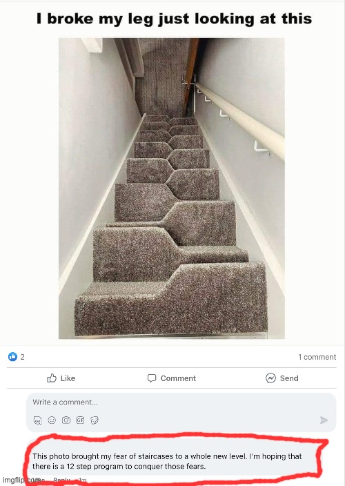 Yikes | image tagged in bad pun,stairs | made w/ Imgflip meme maker