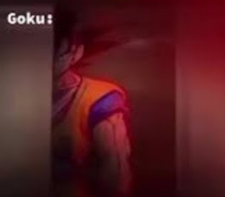 Goku staring behind a wall Blank Meme Template