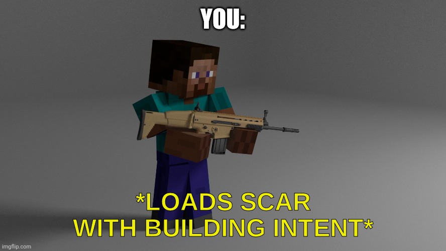 Minecraft Loads Scar | YOU: | image tagged in minecraft loads scar | made w/ Imgflip meme maker