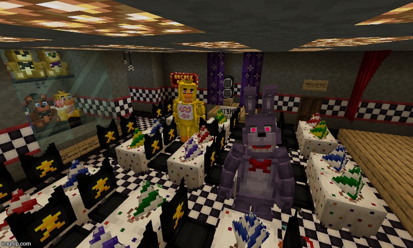Dining Area In Minecraft | image tagged in fnaf | made w/ Imgflip meme maker