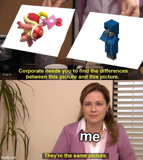 well... they work the same... | image tagged in mario,minecraft | made w/ Imgflip meme maker