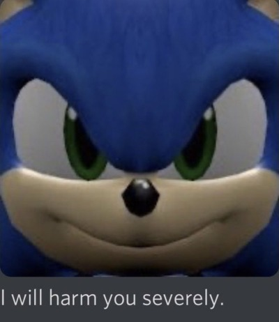 High Quality sonic i will harm you severely Blank Meme Template