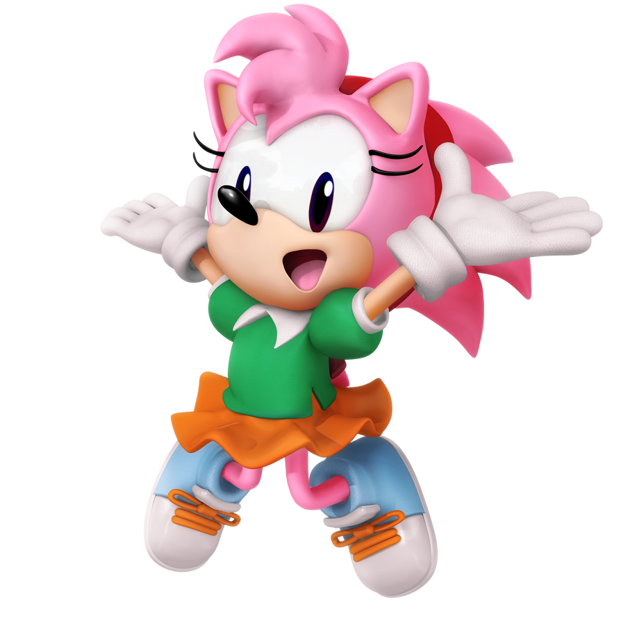 Classic Amy Rose Blank Meme Template