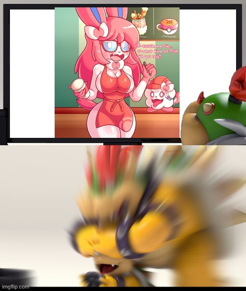 HOW MANY TIMES DO I HAVE TO TELL YOU TO USE SAFE SEARCH, JR.!? | image tagged in bowser and bowser jr nsfw,nsfw,pokemon,nintendo,wtf,rule 34 | made w/ Imgflip meme maker