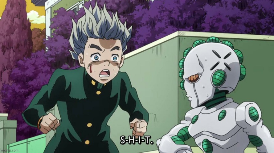 Koichi Hirose Echoes Act 3: S-H-I-T | image tagged in koichi hirose echoes act 3 s-h-i-t | made w/ Imgflip meme maker