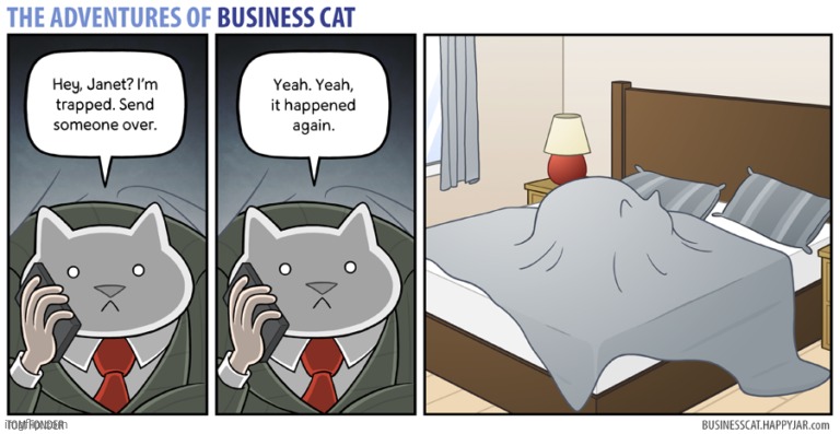 The Adventures of Business Cat #94 - Trapped | made w/ Imgflip meme maker