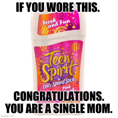 IF YOU WORE THIS. CONGRATULATIONS. YOU ARE A SINGLE MOM. | image tagged in funny | made w/ Imgflip meme maker