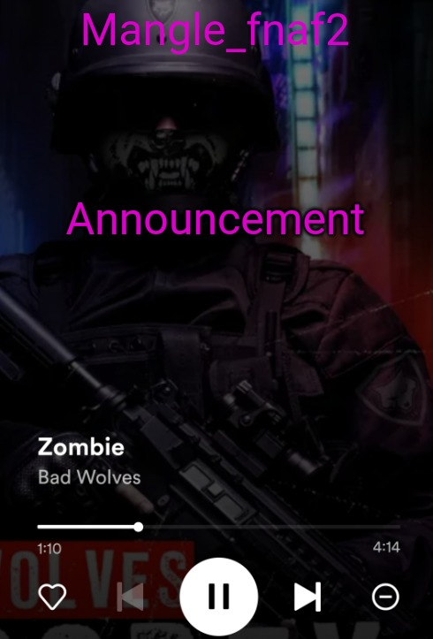 Mangle_fnaf2 secondary announcement template Blank Meme Template
