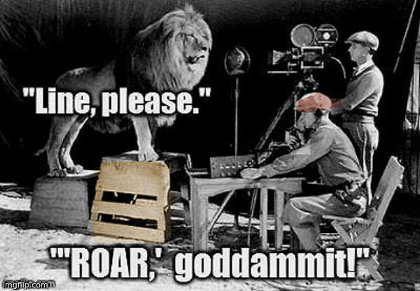scab lion | image tagged in hollywood | made w/ Imgflip meme maker