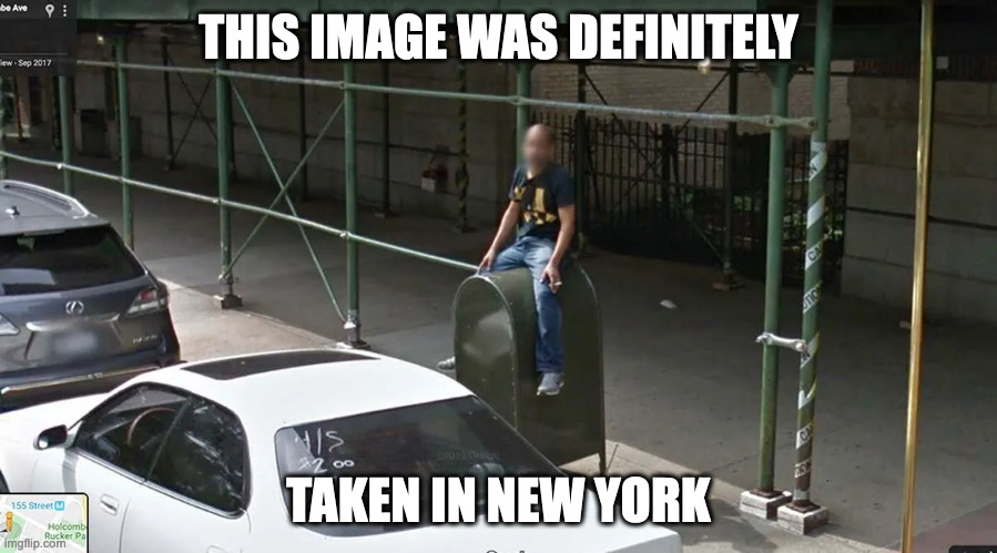 Smoking on Top of Mailbox | THIS IMAGE WAS DEFINITELY; TAKEN IN NEW YORK | image tagged in smoking,memes,funny | made w/ Imgflip meme maker