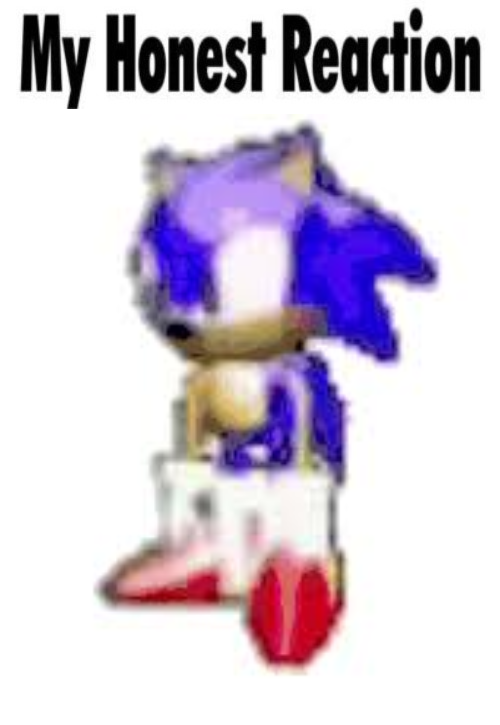 High Quality sonic my honest reaction Blank Meme Template