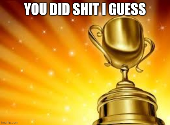 Award | YOU DID SHIT I GUESS | image tagged in award | made w/ Imgflip meme maker