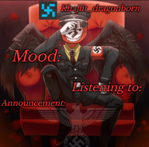 Khajiit_dragonborn announcement temp. Blank Meme Template