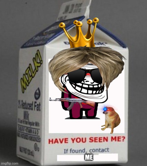 Milk carton | ME | image tagged in milk carton | made w/ Imgflip meme maker