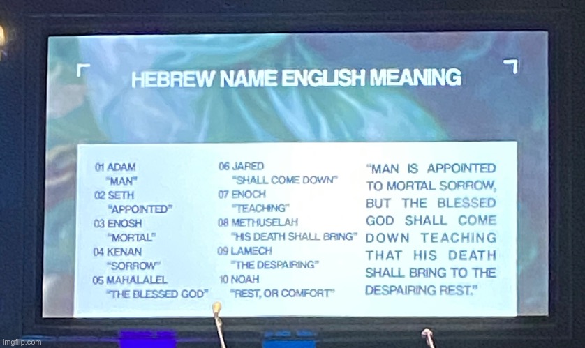 God can even use your name to relay a message | image tagged in biblical,name meanings,interesting,good to know | made w/ Imgflip meme maker