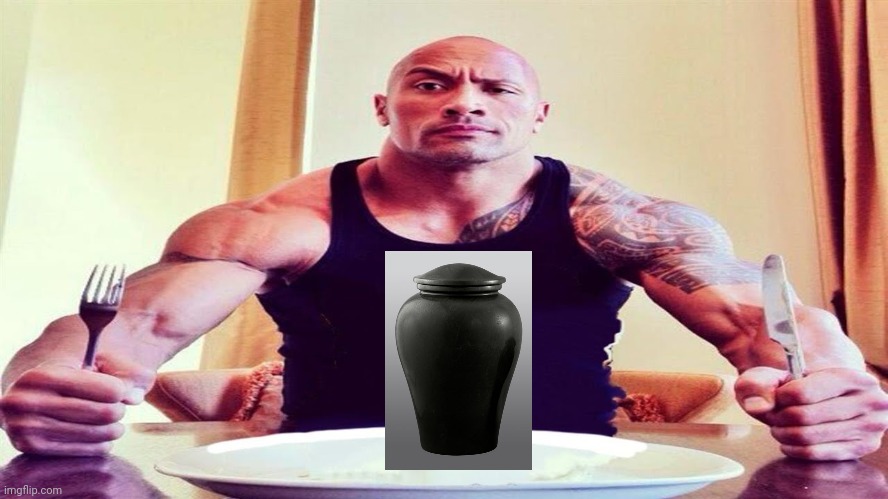 Dwayne the rock eating | image tagged in dwayne the rock eating | made w/ Imgflip meme maker