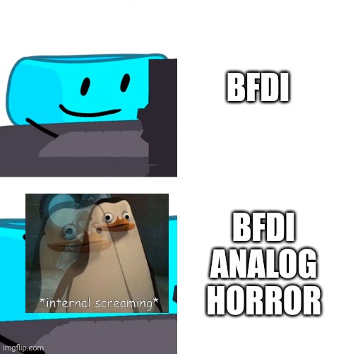 AHH PISS | BFDI; BFDI ANALOG HORROR | image tagged in bracelity reaction,bfdi,bfb | made w/ Imgflip meme maker