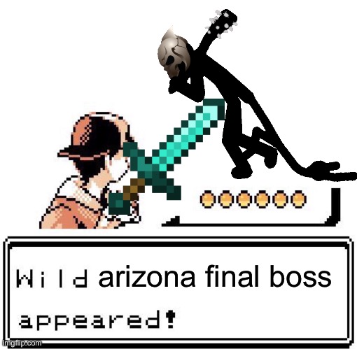 With A Sharpness 512 Diamond Sword | arizona final boss | image tagged in arizona,oh wow are you actually reading these tags,stop reading the tags | made w/ Imgflip meme maker