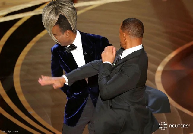 Will Smith punching Chris Rock | image tagged in will smith punching chris rock | made w/ Imgflip meme maker