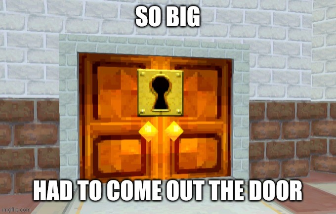 So big had to come out the door | image tagged in so big had to come out the door | made w/ Imgflip meme maker