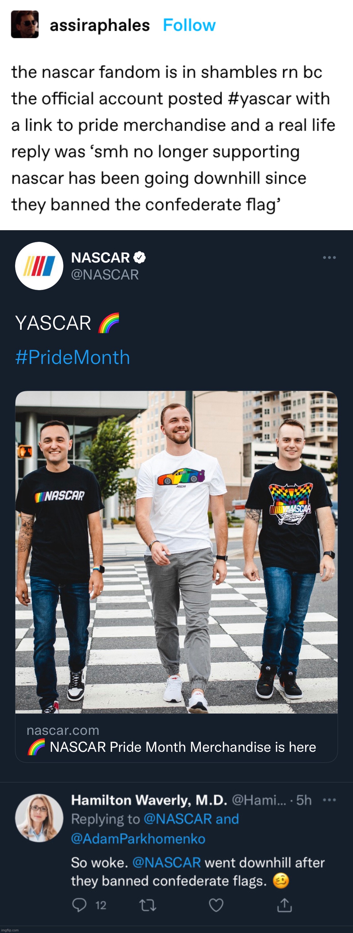 yeah i know its no longer pride month but “yascar” was too funny to me | made w/ Imgflip meme maker