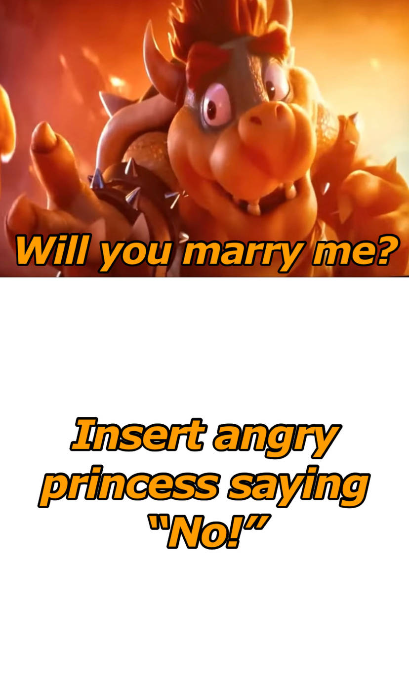 who rejects or accepts bowser's proposal Blank Meme Template