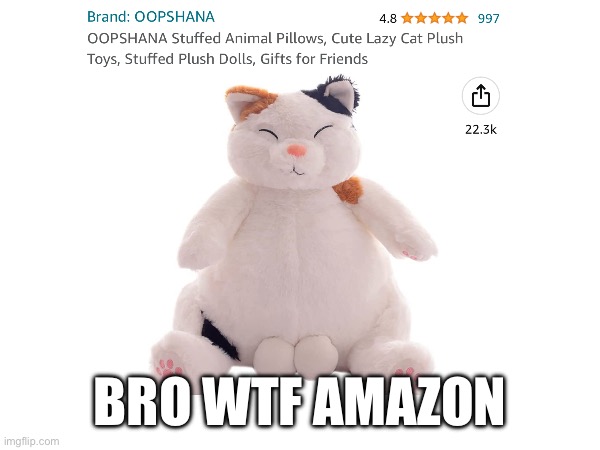 Kitty balls | BRO WTF AMAZON | image tagged in memes,cursed,cursed cat,cursed image | made w/ Imgflip meme maker