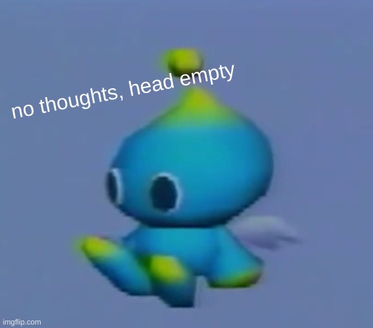 chao stare | no thoughts, head empty | image tagged in chao stare | made w/ Imgflip meme maker