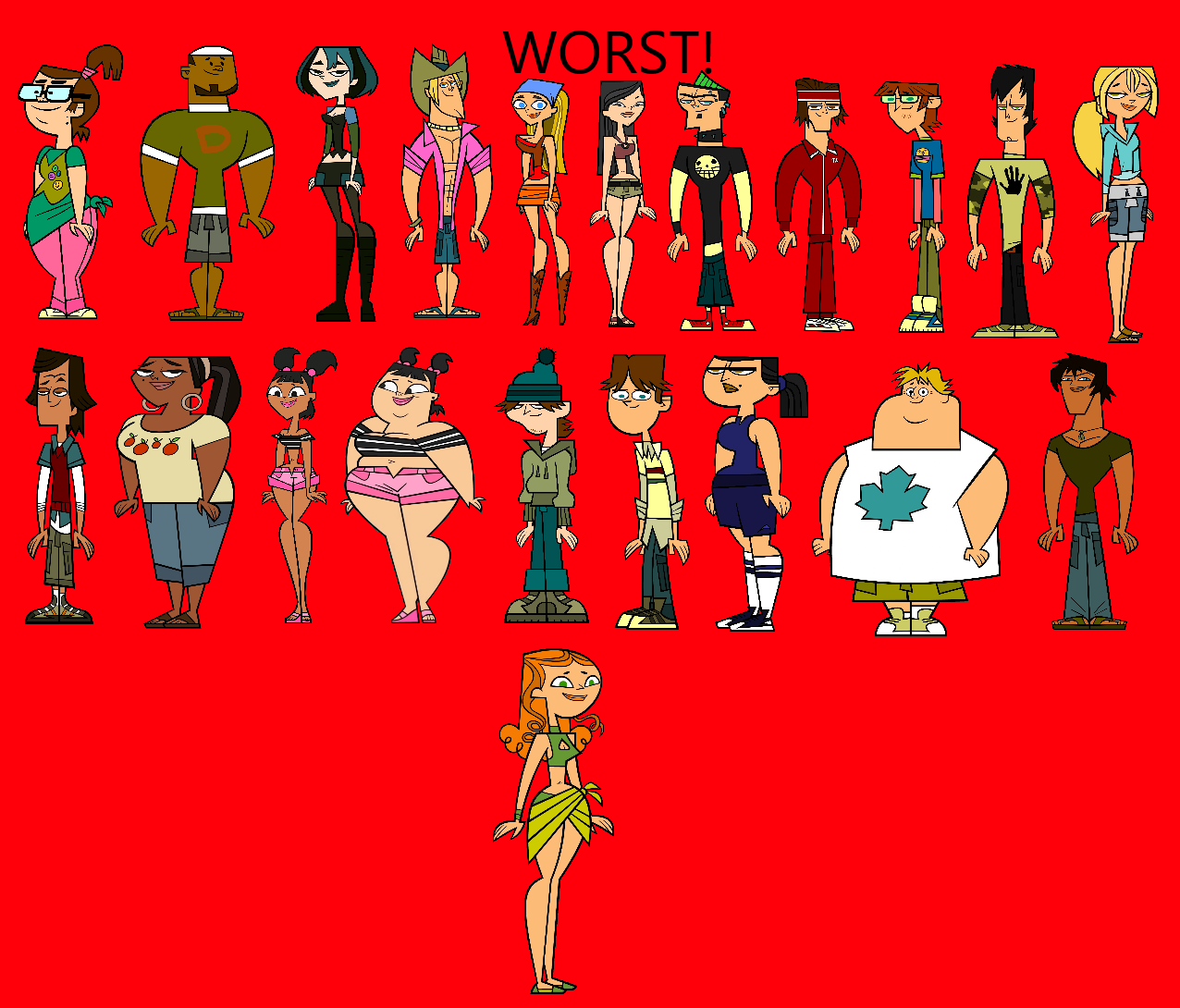 Total Drama Character 3 Blank Meme Template