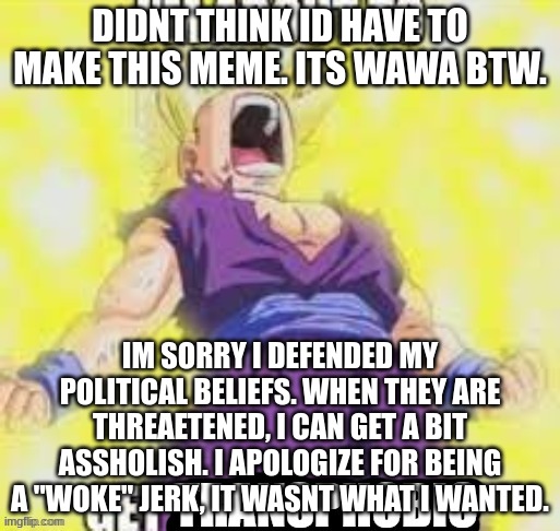 IM ABOUT TO GET TRANSPHOBIC | DIDNT THINK ID HAVE TO MAKE THIS MEME. ITS WAWA BTW. IM SORRY I DEFENDED MY POLITICAL BELIEFS. WHEN THEY ARE THREAETENED, I CAN GET A BIT ASSHOLISH. I APOLOGIZE FOR BEING A "WOKE" JERK, IT WASNT WHAT I WANTED. | image tagged in gonna,kill me,self,for,other,reason | made w/ Imgflip meme maker