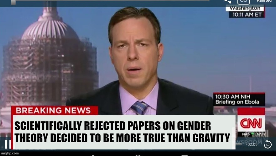 image tagged in gender identity,funny,cnn breaking news template | made w/ Imgflip meme maker