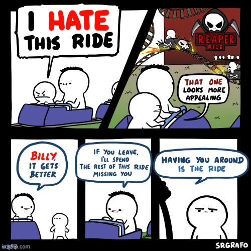 Grafo and Billy ride a rollercoaster | image tagged in rollercoaster,reaper,ride | made w/ Imgflip meme maker