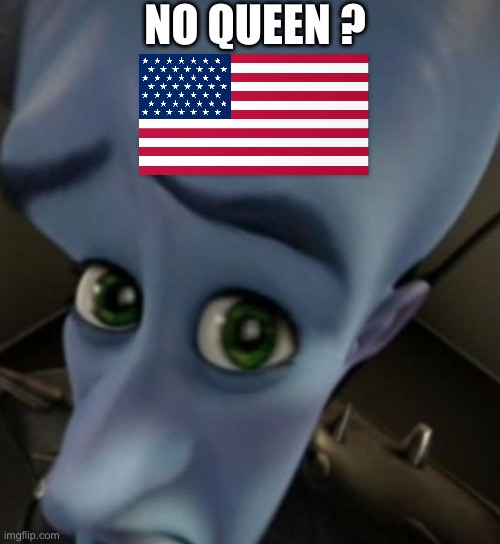 Megamind no bitches | NO QUEEN ? | image tagged in megamind no bitches | made w/ Imgflip meme maker