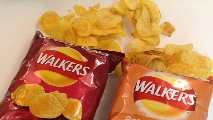 Two bags of crisps | image tagged in two bags of crisps | made w/ Imgflip meme maker