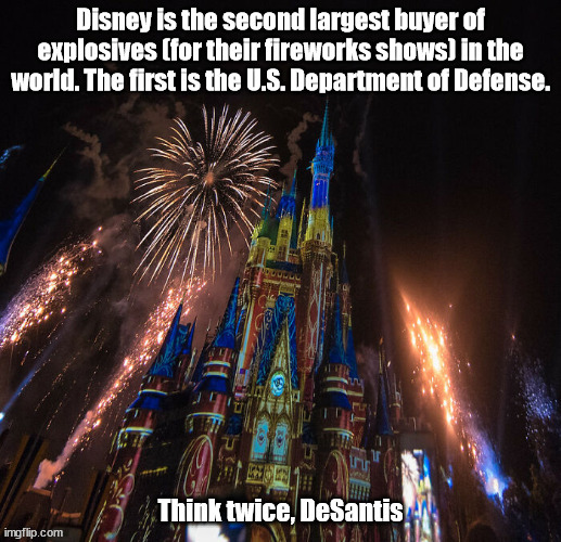Think twice about attacking Disney, DeSantis | image tagged in disney world,desantis,ware on woke | made w/ Imgflip meme maker